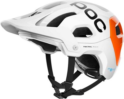 POC Tectal Race SPIN NFC Helmet - Hydrogen White-Fluorescent Orange AVIP - XS/S, Hydrogen White-Fluorescent Orange AVIP